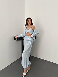 Bebe Mavi Gipeli Detaylı 3’lü Takım 7 CİHAN