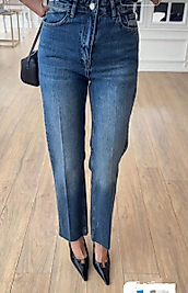 ZARA TAM KALIP MAVİ YIKAMALI JEAN