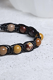 Jasper 8 mm Deri İpli Sertifikalı Doğaltaş Bileklik