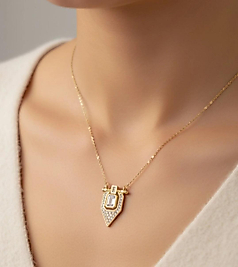 Gold serenay kolye